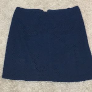 Navy Floral Mini Skirt